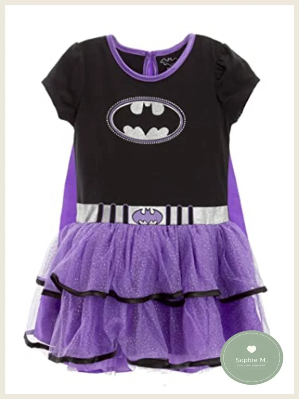 Justice League Superhero Tutu Dress Set with Cape for Girls Cosplay Halloween